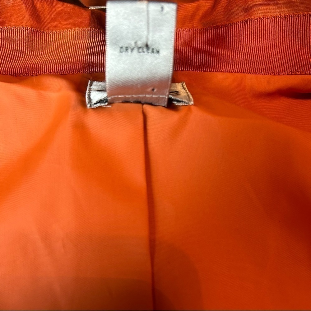 Chico’s Simple Sport Anna In Tiger Lily Orange Color Utility Style Jacket - Picture 13 of 16